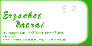 erzsebet matrai business card